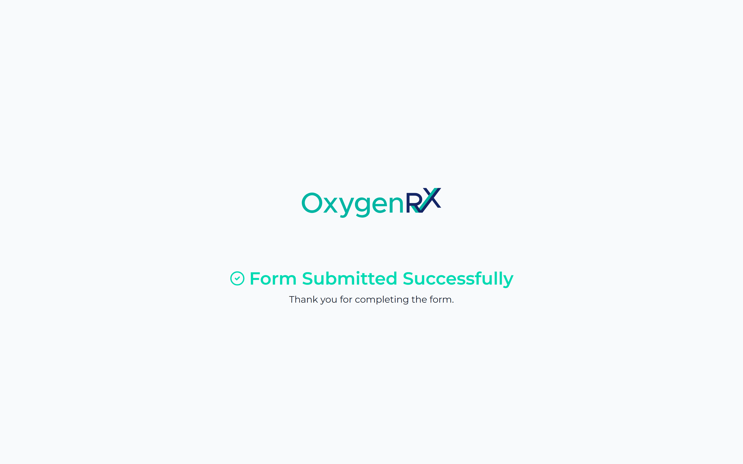 the Form Submitted Successfully screen